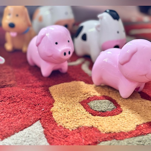 Adorable Vintage Assorted Chubby Fat Toddler Farm Animals,Tractor Playset 4 Kids - Picture 2 of 12